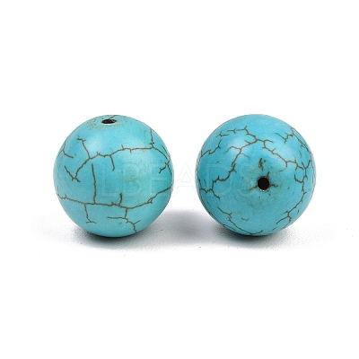 Synthetical Howlite Beads X-TURQ-GSR20mm129-1