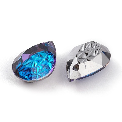 Embossed Glass Rhinestone Pendants GLAA-J101-05B-001BB-1