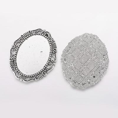 Alloy Cabochon Settings PALLOY-A15623-AS-NF-1