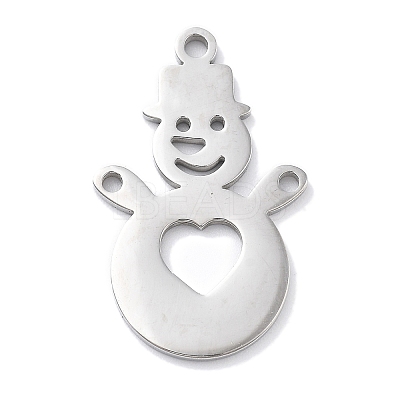 Christmas Theme Anti-Tarnish 304 Stainless Steel Pendants STAS-R003-04P-01-1