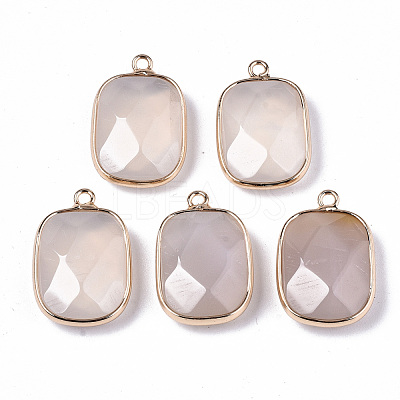 Natural Agate Pendants G-N326-81A-1