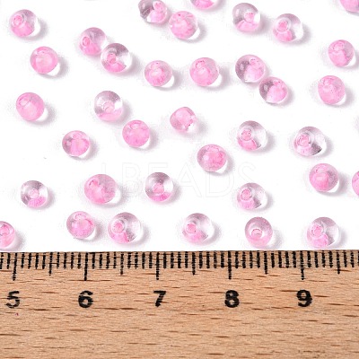 6/0 Inside Colours Transparent Glass Seed Beads SEED-T007-07G-1
