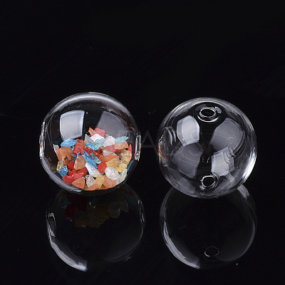 Handmade Blown Glass Globe Beads DH017J-1-18mm-1