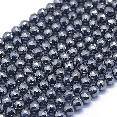Terahertz Stone Beads Strands G-D0013-77C-1