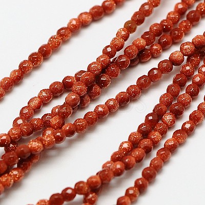 Synthetic Goldstone Beads Strands G-A129-2mm-G02-1