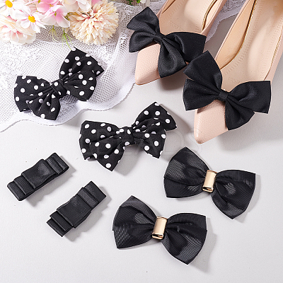 Bowknot Webbing Ribbon Shoe Decorations FIND-GA0004-33-1