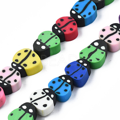 Handmade Polymer Clay Bead Strands CLAY-N011-43B-01-1