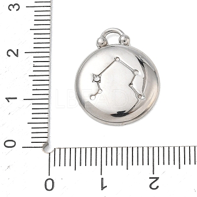 12 Constellations 304 Stainless Steel Pendants STAS-F354-01P-06-1