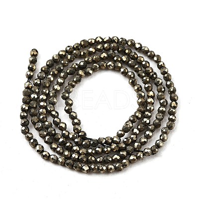 Natural Pyrite Beads Strands G-J002-19-1