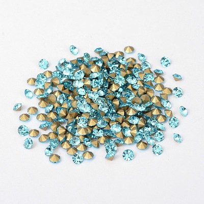 Back Plated Grade A Diamond Glass Pointed Rhinestone RGLA-SS10-004-1