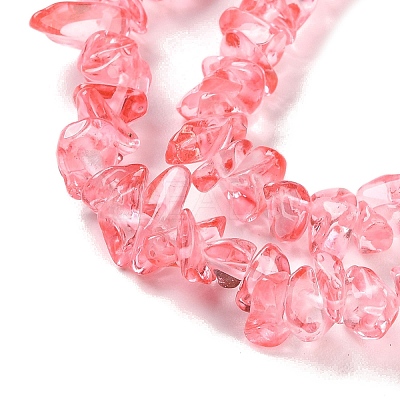 Spray Painted Transparent Glass Beads Strands GLAA-P060-01B-06-1