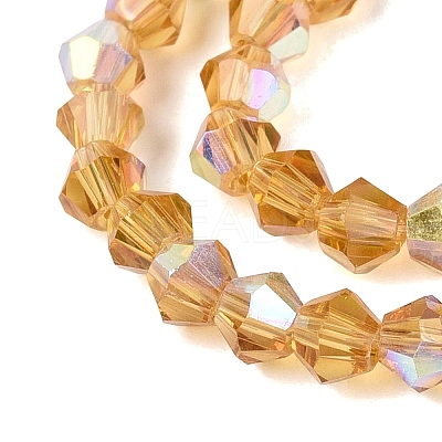 AB Color Plated Transparent Glass Beads Strands GLAA-G127-01-02P-1