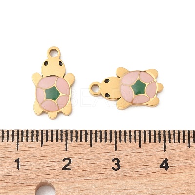 304 Stainless Steel Enamel Pendants STAS-S156-01G-09-1