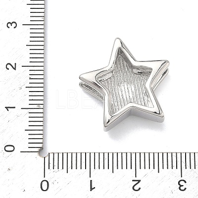 Star Brass Slide Charms KK-P349-18A-P-1