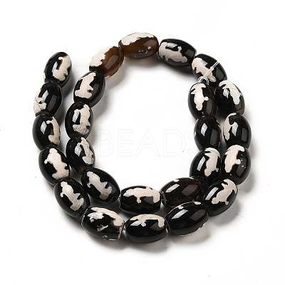 Tibetan Style dZi Beads Strands G-F726-A12-1