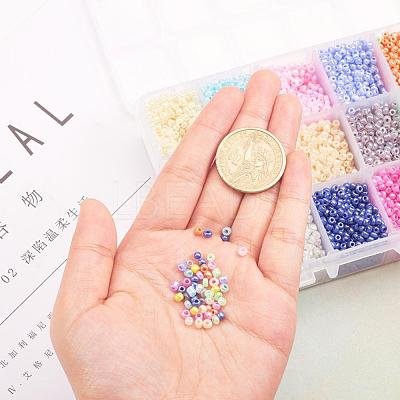 15 Colors Glass Seed Beads SEED-JP0007-02-1