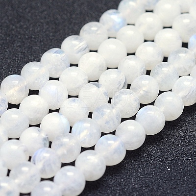 Natural Rainbow Moonstone Beads Strands G-P342-02B-6mm-AB+-1