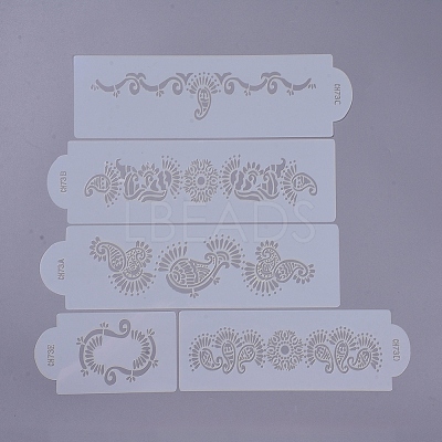 Eco-Friendly Plastic Templates Spray Cake Molds DIY-G020-13-1