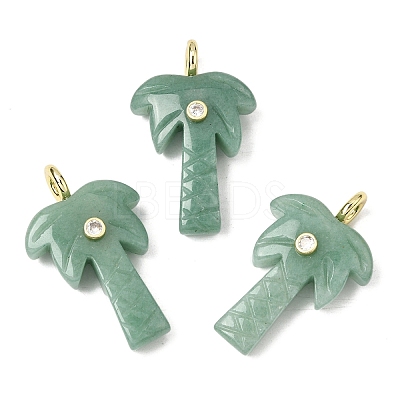 Natural Green Aventurine Carved Pendants X-G-C282-04E-1