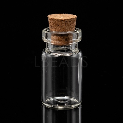 Glass Wishing Bottle Bead Containers X-CON-Q014-1