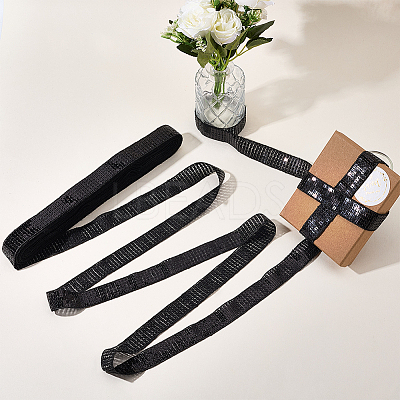 Polyester with PVC Paillette Lace Trim Ribbon OCOR-WH20050-015A-1