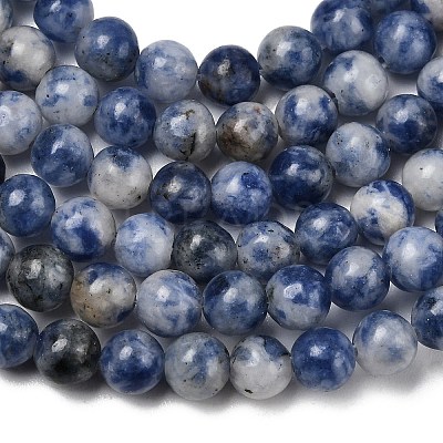Natural Blue Spot Jasper Beads X-GSR4mmC036-1