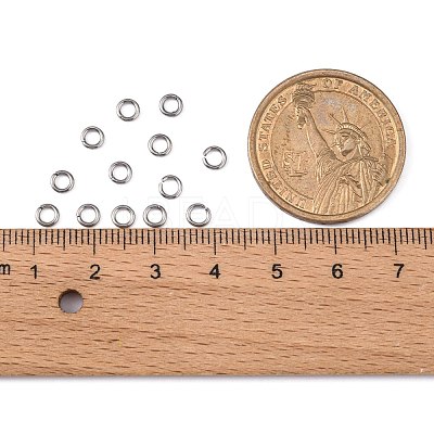 Tarnish Resistant 304 Stainless Steel Open Jump Rings STAS-Q186-02-4x0.8mm-1