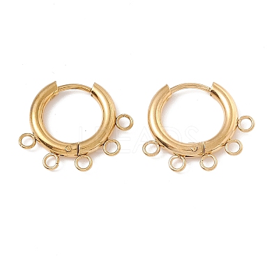 Ion Plating(IP) 304 Stainless Steel Hoop Earring Findings X-STAS-D183-01G-1