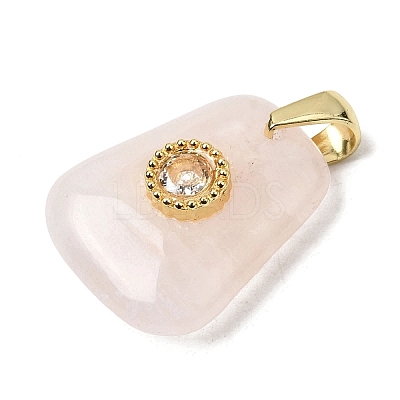 Natural Rose Quartz Pendants G-C282-03E-1