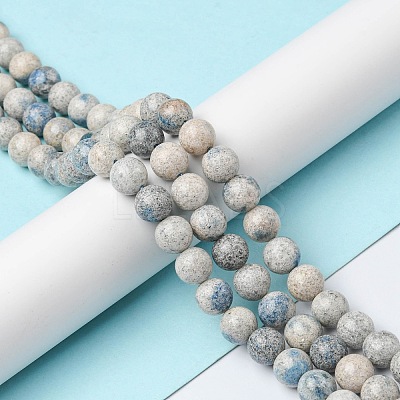 Natural K2 Stone/Raindrop Azurite Beads Strands G-C029-01B-1