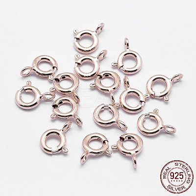 925 Sterling Silver Spring Ring Clasps STER-K167-076A-RG-1