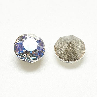Pointed Back Glass Rhinestone Cabochons RGLA-T110-6mm-001MO-1