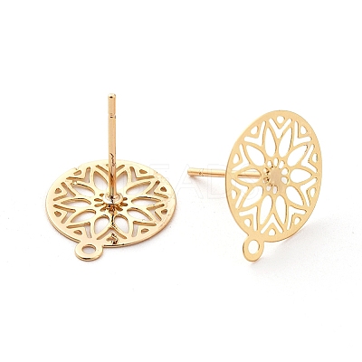 Brass Stud Earring Findings X-KK-S345-264G-1