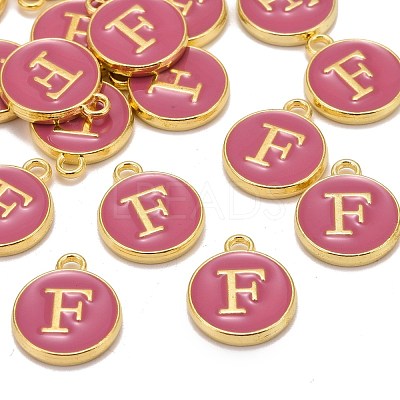 Golden Plated Alloy Enamel Charms X-ENAM-S118-08F-1
