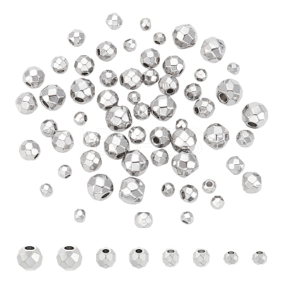 60Pcs 4 Styles 304 Stainless Steel Beads STAS-UN0064-67-1