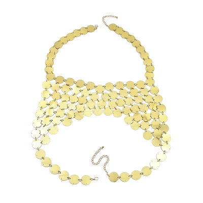 (Defective Closeout Sale: Scratched) Plastic Sequin Sexy Beach Bikini Chest Body Chains for Women AJEW-XCP0003-43-1