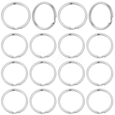 40Pcs 304 Stainless Steel Split Key Rings STAS-CY0001-01A-P-1