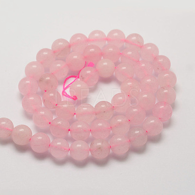 Natural Rose Quartz Bead Strands X-G-P281-02-10mm-1