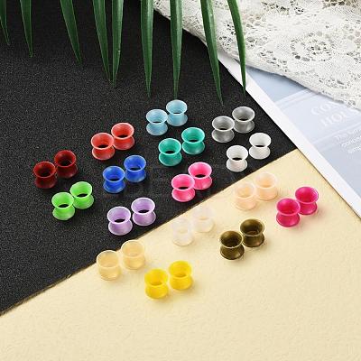32Pcs 16 Colors Silicone Thin Ear Gauges Flesh Tunnels Plugs FIND-YW0001-16B-1