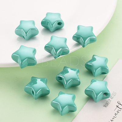 Opaque Acrylic Beads X-MACR-S372-02B-68-1