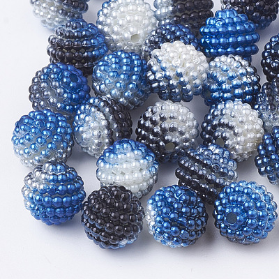 Imitation Pearl Acrylic Beads OACR-T004-10mm-M-1