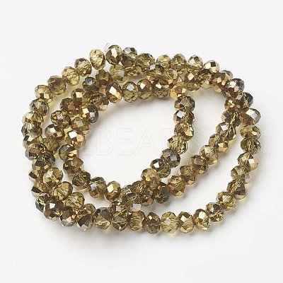 Electroplate Transparent Glass Beads Strands EGLA-A034-T3mm-O13-1