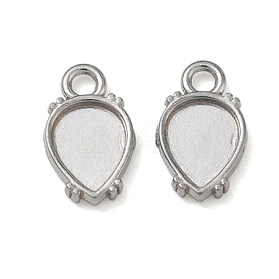 304 Stainless Steel Pendant Cabochon Settings SA-CBAE5AC-06P-1