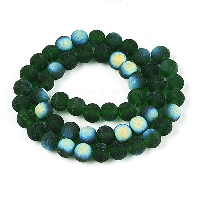 Frosted Transparent Glass Beads Strands LS-GLAA-T032-T8mm-MBB22-1