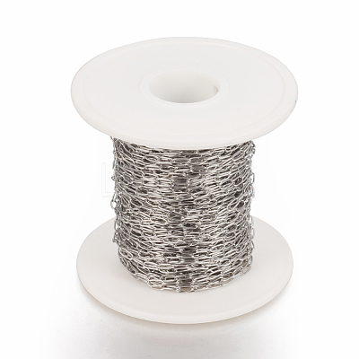 Tarnish Resistant 304 Stainless Steel Paperclip Chains CHS-F010-01B-P-1