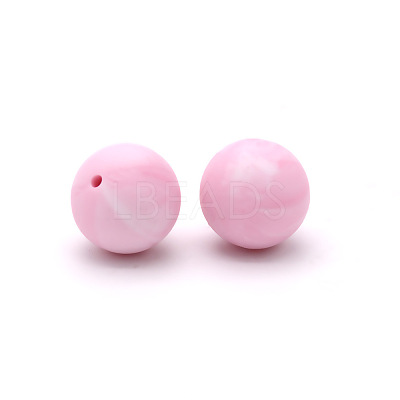 Round Food Grade Eco-Friendly Silicone Beads SI-JX0066A-56-1