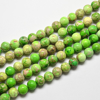 Natural Imperial Jasper Beads Strands G-I122-10mm-M-1