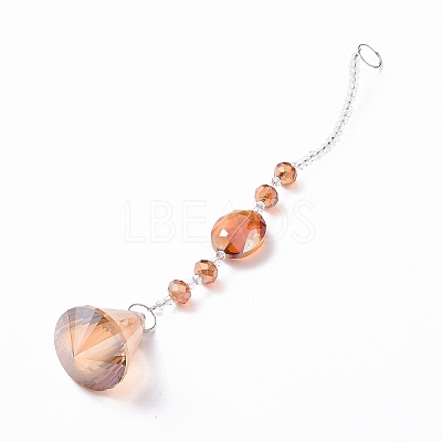 Crystal Teardrop Beaded Wall Hanging Decoration Pendant Decoration LS-HJEW-G019-01F-1