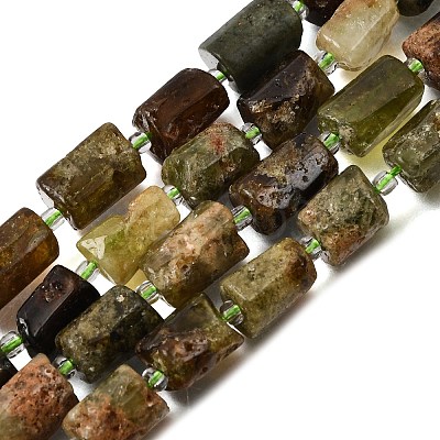 Natural Green Garnet Beads Strands GG-CBA8682-A10-1