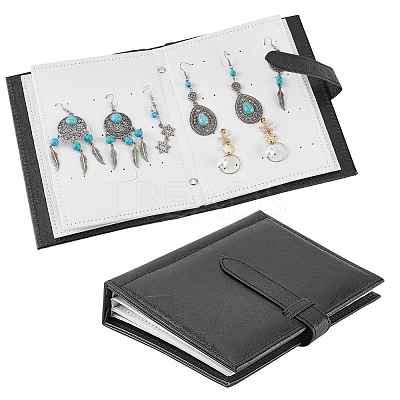 Portable PU Leather Earring Display Book EDIS-CL0001-02B-1